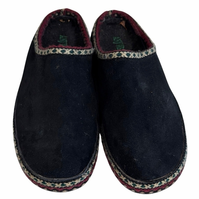 Anywear Shoe Company Size 8 Or 8.5 Black Suede Clogs — image 2 of 3